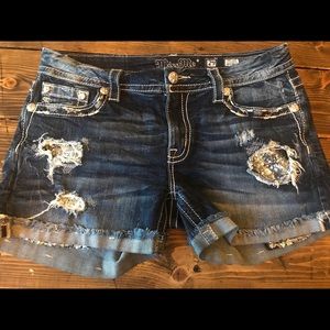 Miss me shorts sequin pockets 29